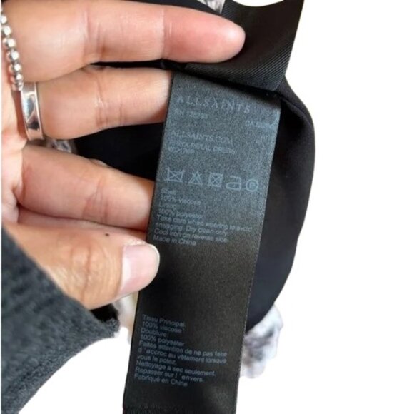 All Saints Priya petal print wrap sleeveless dress size XS - Picture 12 of 13